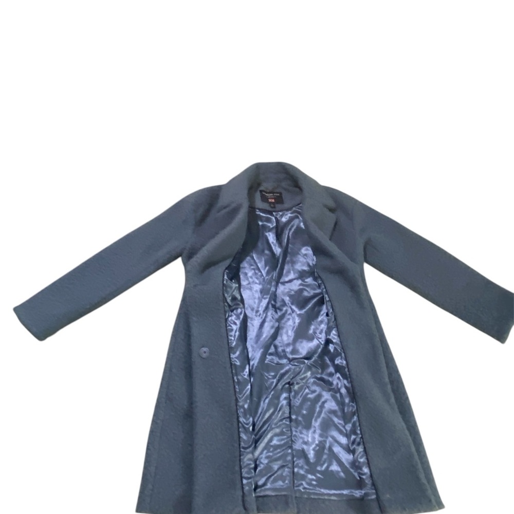 London Fog Steele Blue Faux Wool Academia Peacoat Size Small Overcoat Jacket